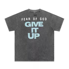 Fear of God Essentials GIVE IT UP Back Letter Graphic Loose Crew Neck Short Sleeve T-Shirt