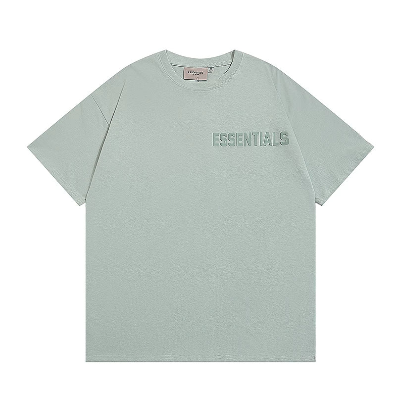 ESSENTIALS Double Line High Street American Loose Couple Trendy Brand FOG Pure Cotton T-shirt Short Sleeve Men's and Women's Summer Top (3)