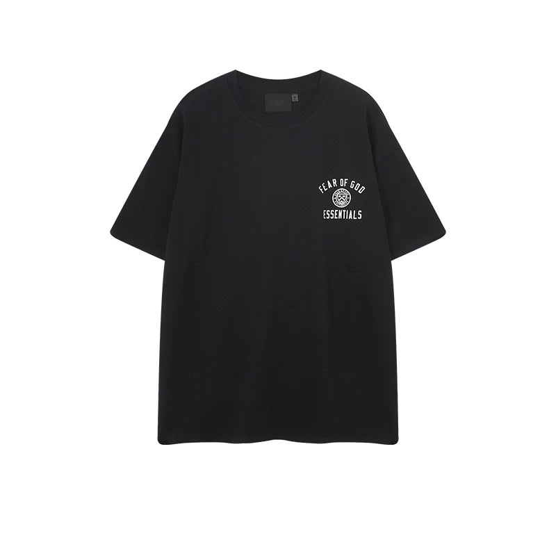 FOG Double Line ESSENTIALS Holiday Series Letter Printed American High Street Loose Men's and Women's Casual Short sleeved T-shirt (3)