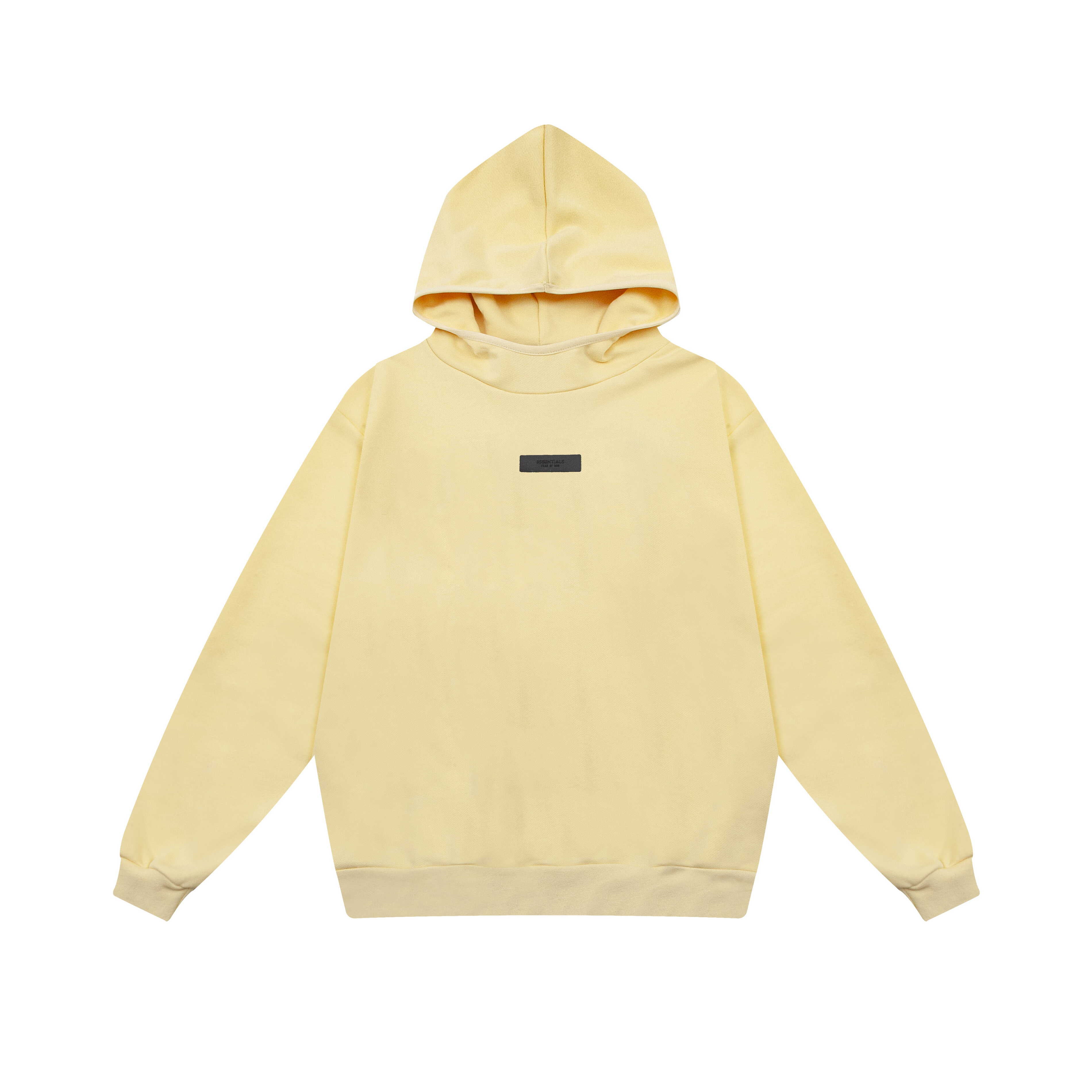 Fear of God Essentials Square Patch Pullover Hoodie Pale Yellow