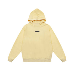 Fear of God Essentials Square Patch Pullover Hoodie Pale Yellow