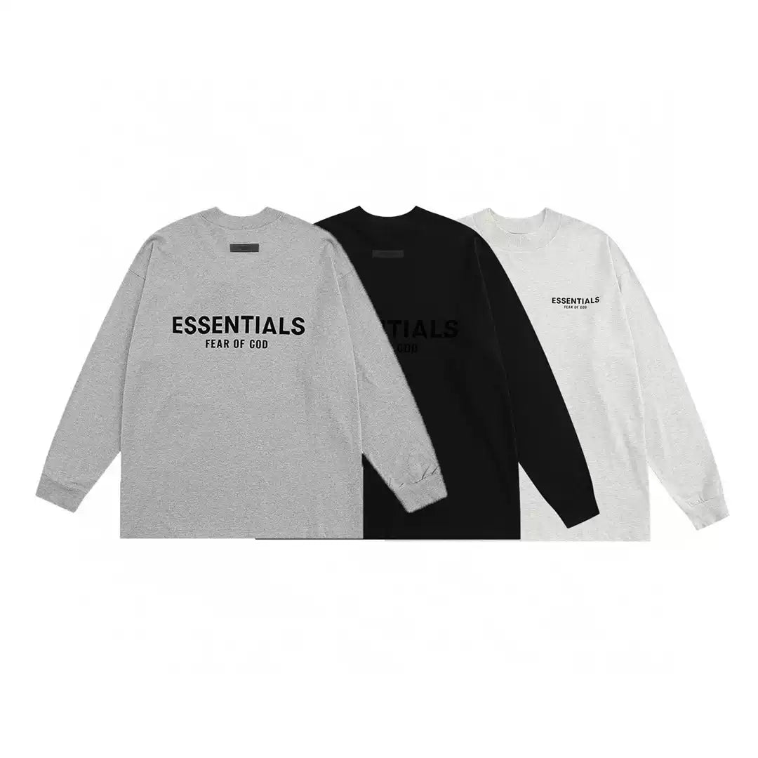 Fear Of God Essentials Front Logo Long Sleeve Tee