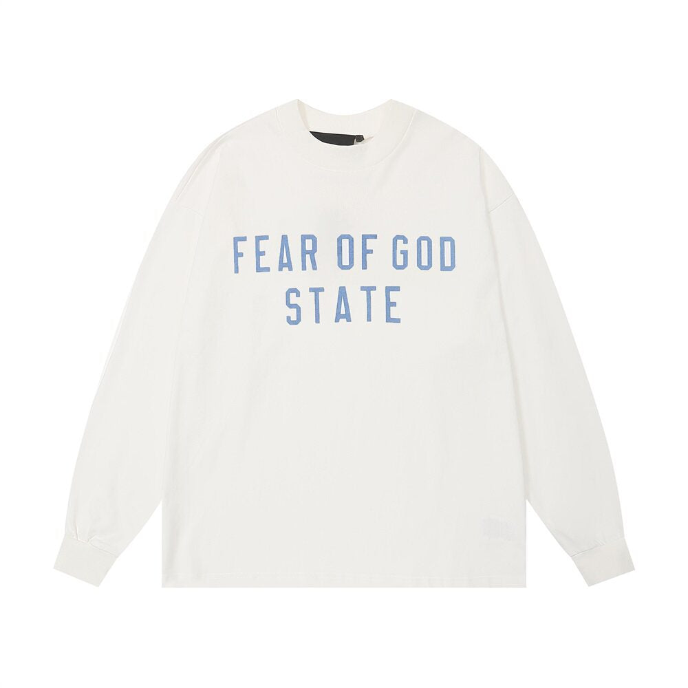 Fear Of God Essentials Fear Of God State Blue Print Long Sleeve Tee