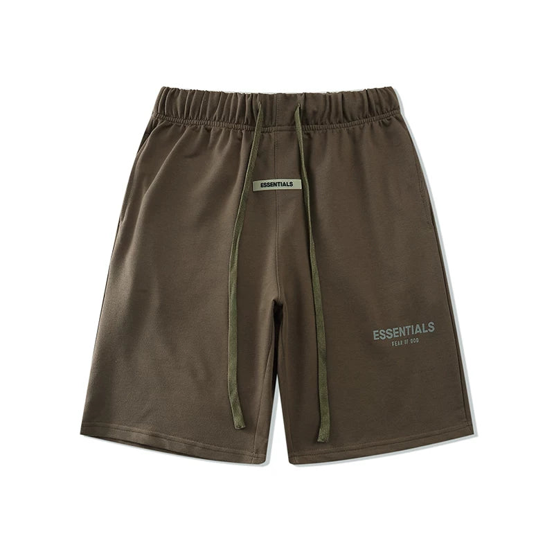 FEAR OF GOD ESSENTIALS double-line reflective high street loose sports casual men and women shorts trend (5)