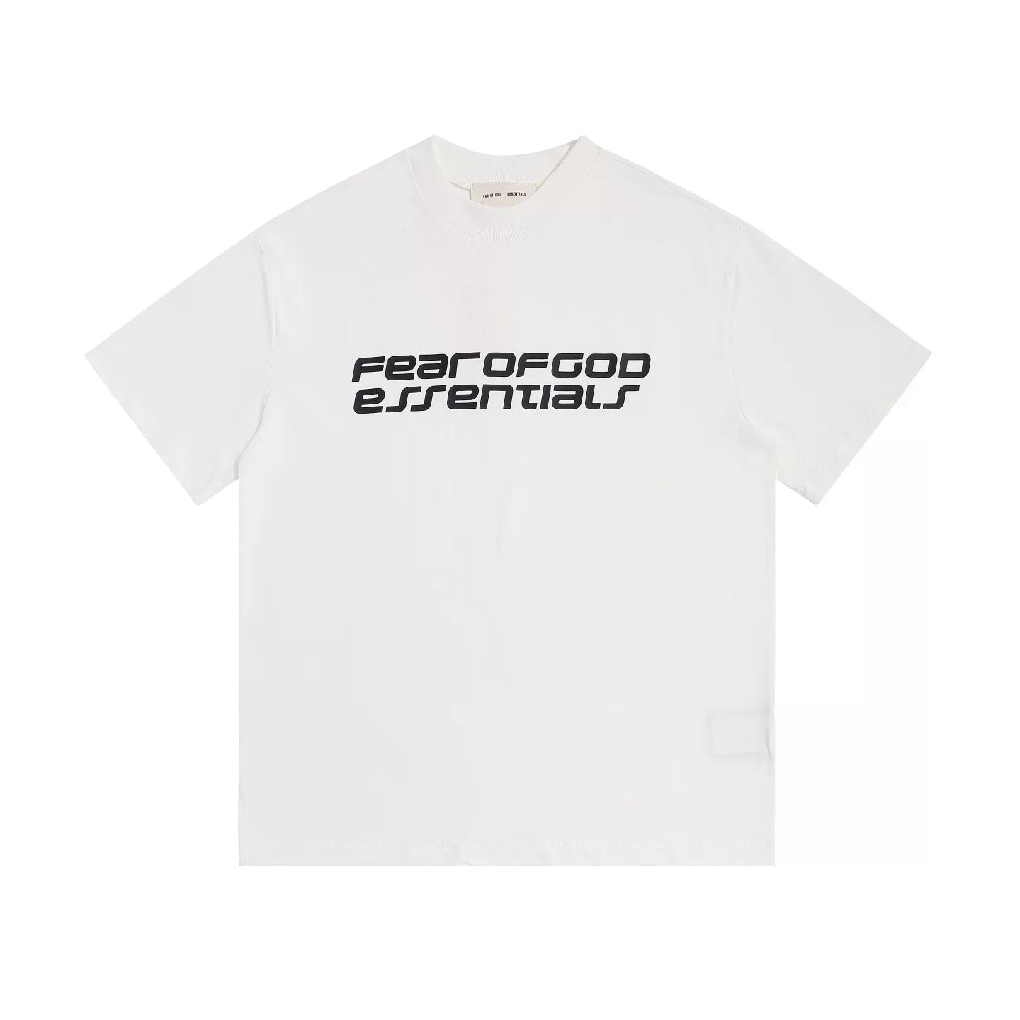 Fear of God Essentials Front Linear Logo Letter Loose Crew Neck Short Sleeve T-Shirt