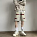 Men Jeans Embroidered Denim Shorts Summer Washed Shorts