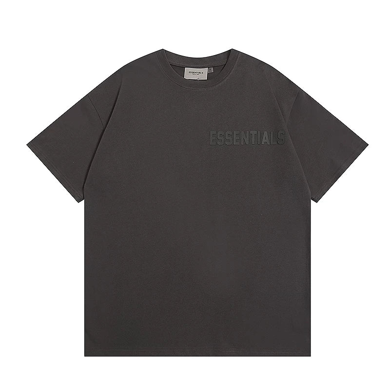 ESSENTIALS Double Line High Street American Loose Couple Trendy Brand FOG Pure Cotton T-shirt Short Sleeve Men's and Women's Summer Top (6)