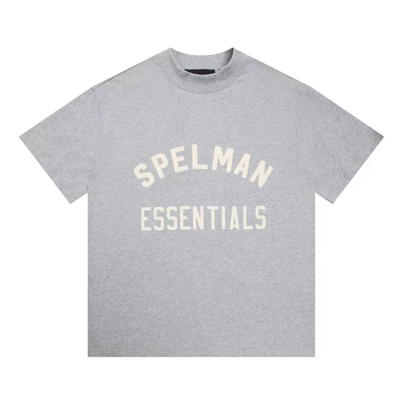 Fear of God Essentials Spelman Arch Letter Mock Neck Loose Short Sleeve T-Shirt