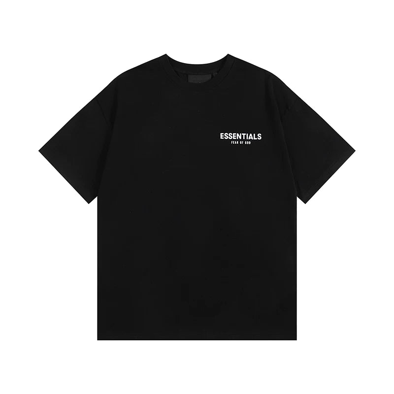 FOG Double Line ESSENTIALS Short sleeved Men's Summer Trendy Brand Couple American Men's White Short sleeved T-shirt Women