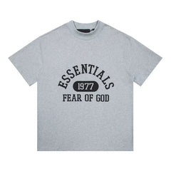 Fear of God Essentials 1977 Arch Logo Mock Neck Loose Short Sleeve T-Shirt