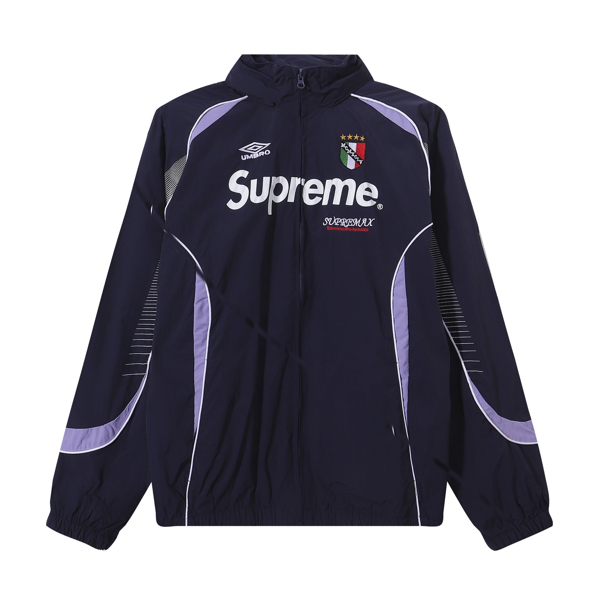 Supreme Racing Zip‑Up Track Jacket Navy Purple