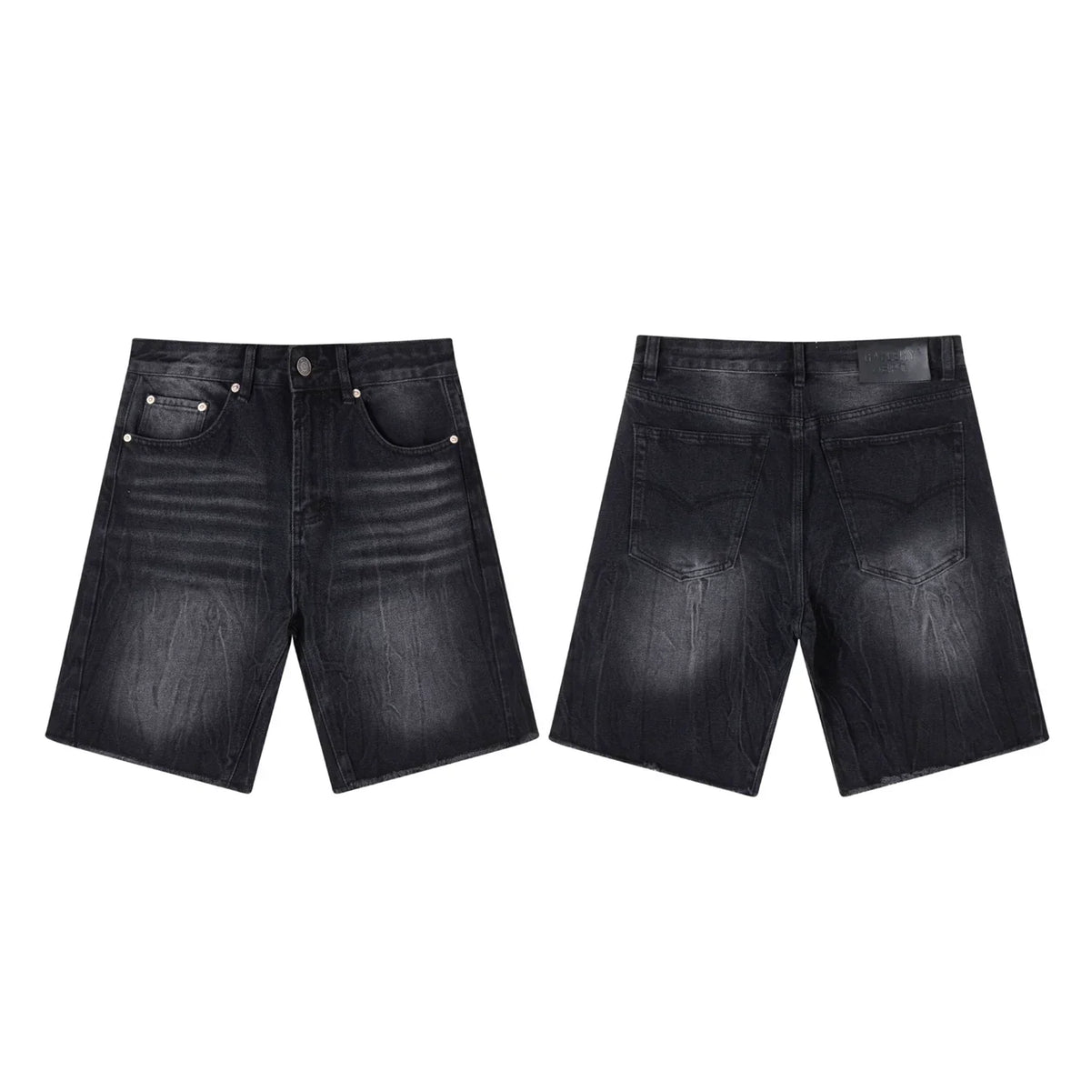 GALLERY DEPT WASHED BLACK DENIM JORT SHORTS
