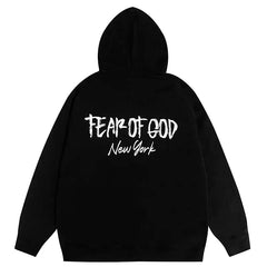 Fear of God Essentials New York Graphic Print Pullover Hoodie Black