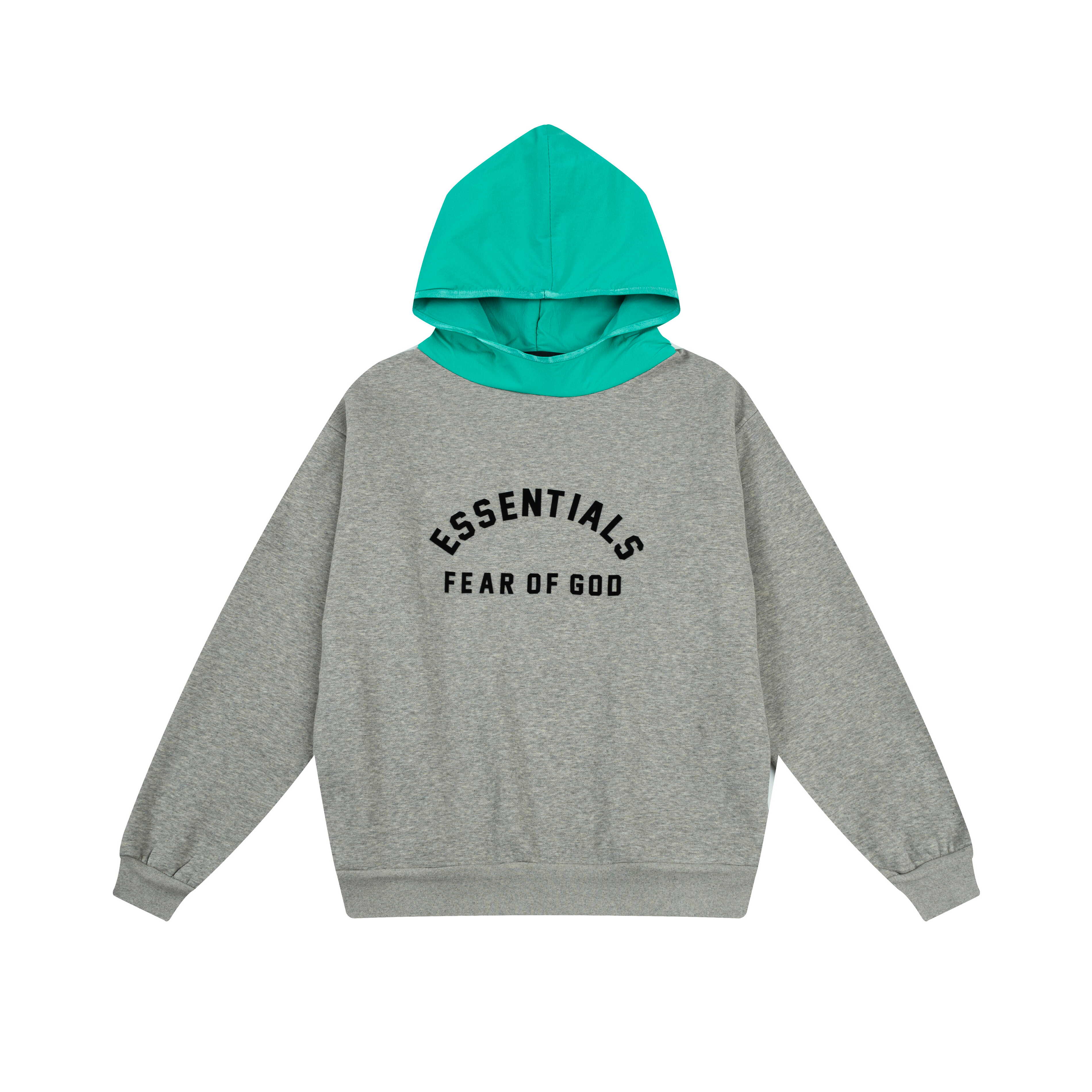 Fear of God Essentials Contrast Hood Arch Logo Pullover Hoodie Heather Gray