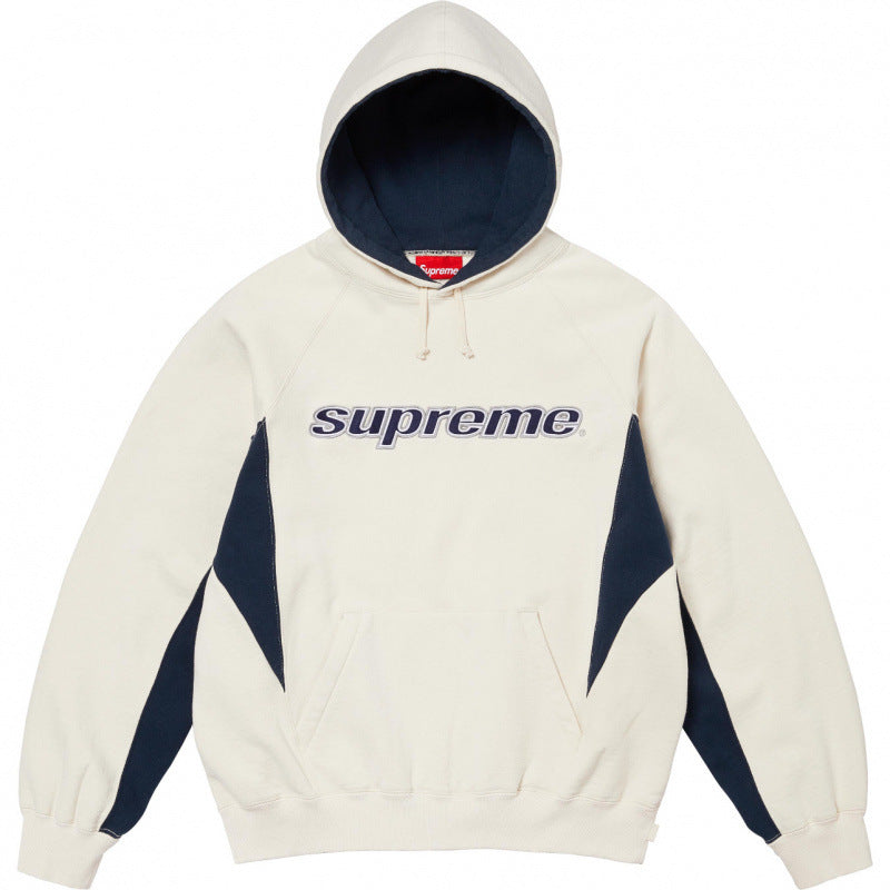 Supreme Off‑White Color Block Script Hoodie