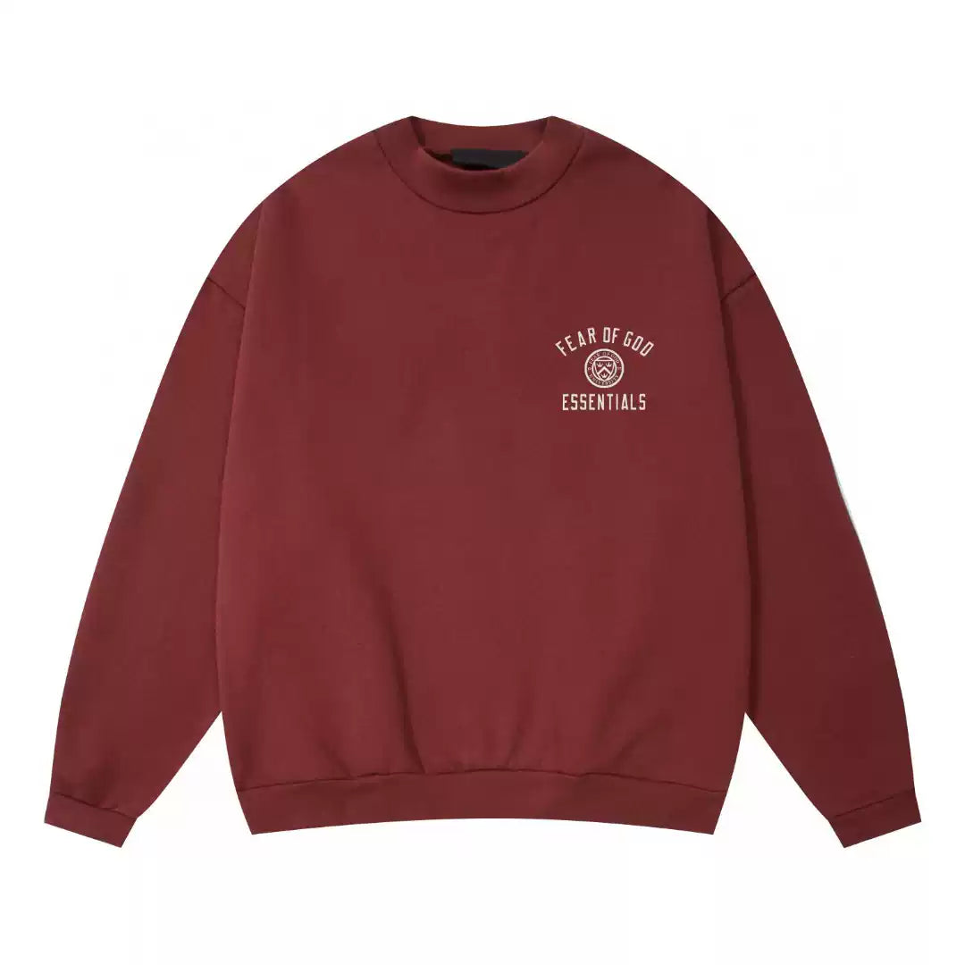 Fear Of God Essentials Badge Logo Mock Neck Sweatshirt