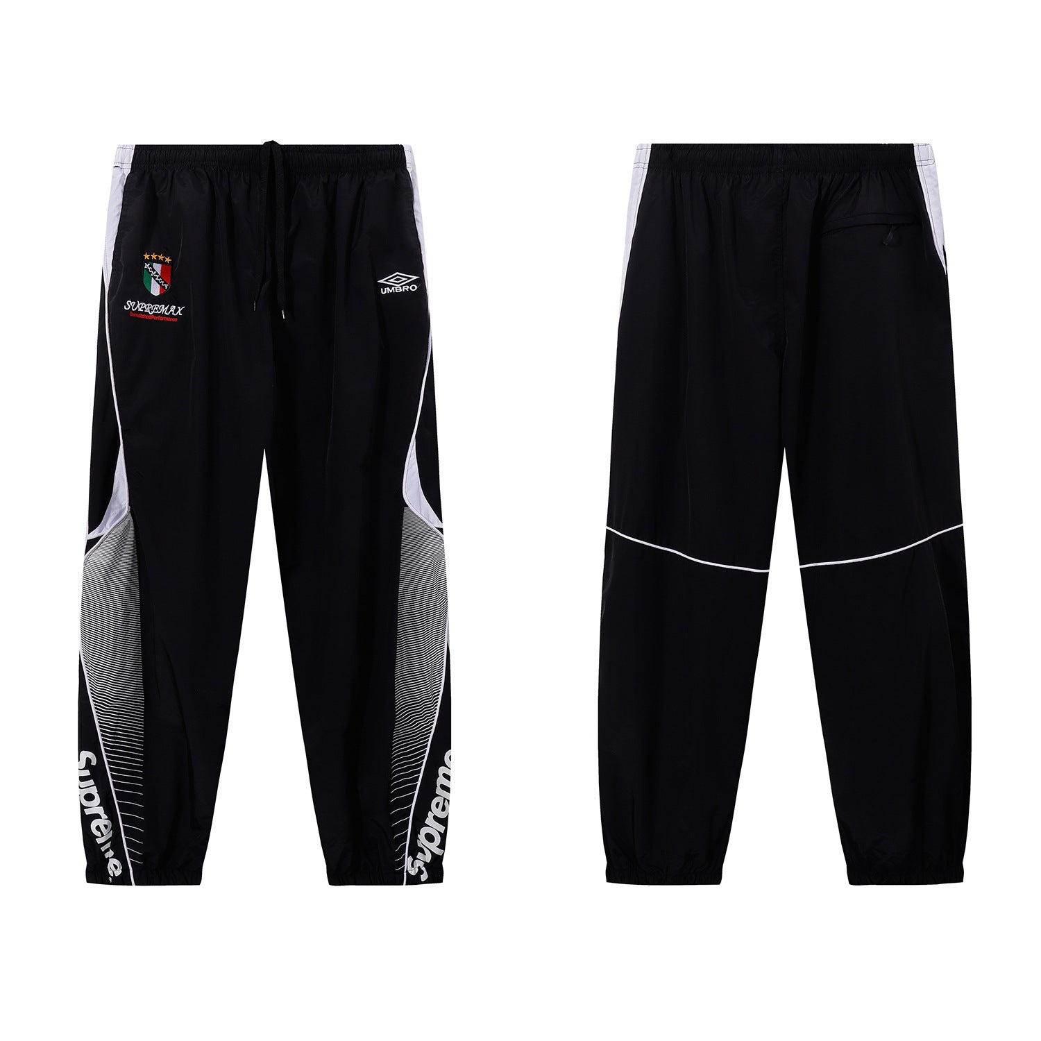 Cross border SUPREME collaboration Ducati racing jacket with zipper and cardigan, jacket with leg binding and casual pants set for men (4)