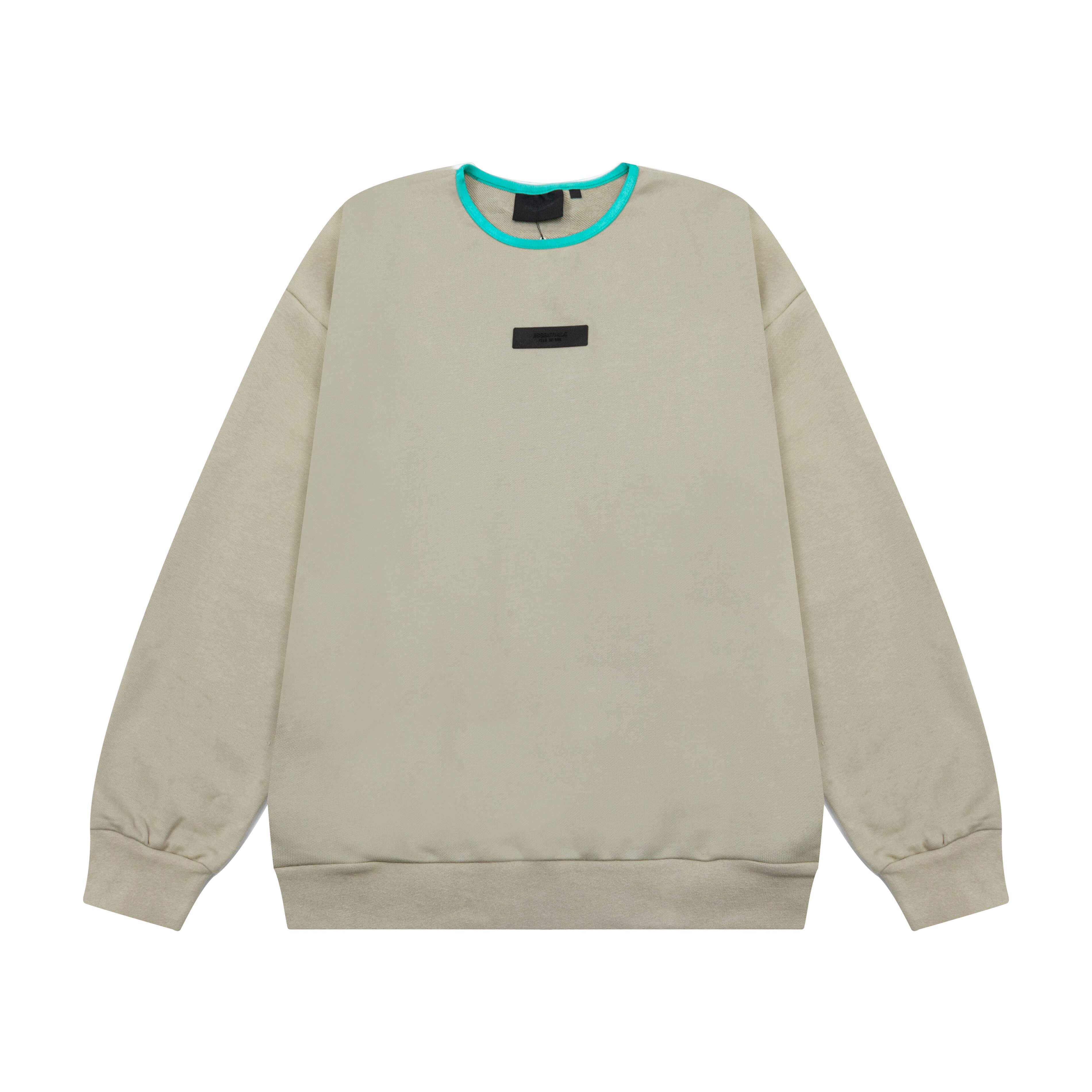 Fear Of God Essentials Turquoise Contrast Neck Label Crewneck Sweatshirt