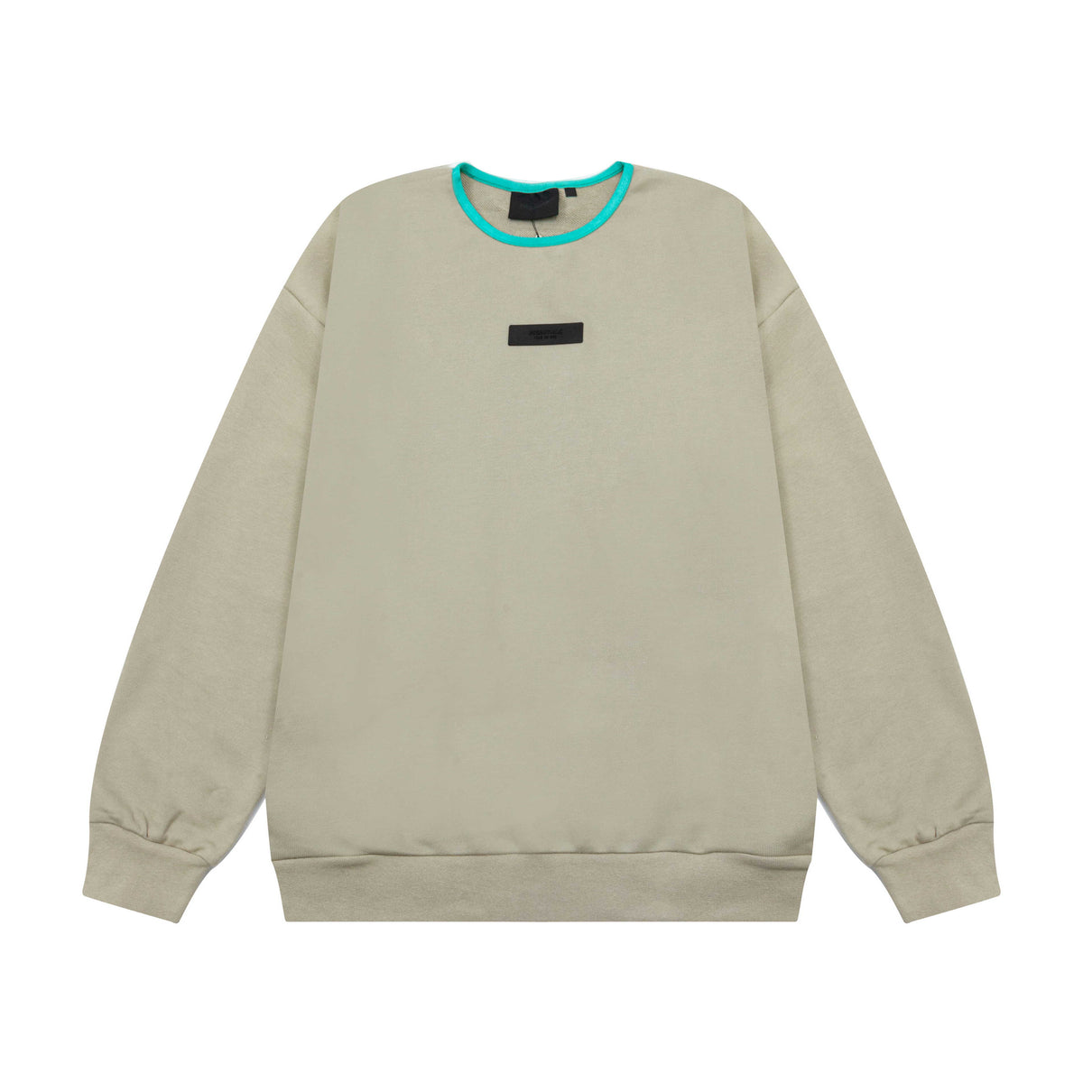 Fear Of God Essentials Turquoise Contrast Neck Label Crewneck Sweatshirt