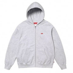 Supreme Small Box Logo Zip Hoodie Heather Grey