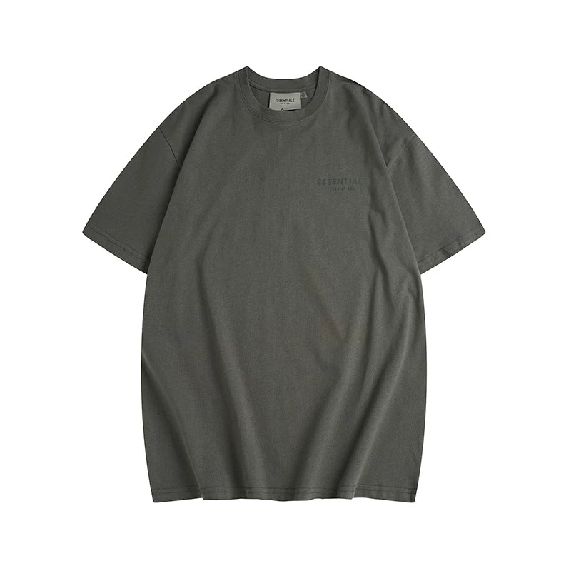 FOG double-line ESSENTIALS short-sleeved small-label letter printing high street loose casual summer half-sleeved men and women T-shirt (4)