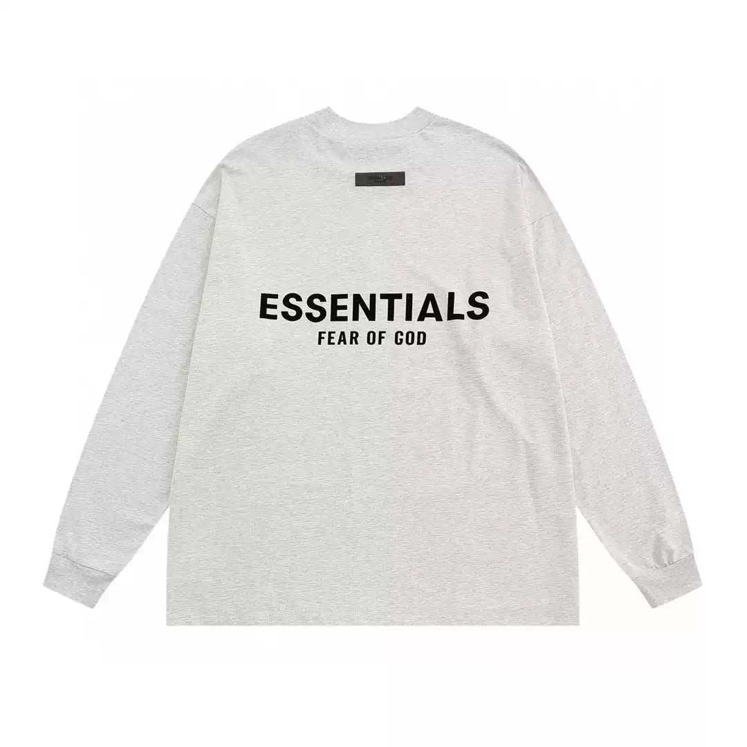 Fear Of God Essentials Front Logo Long Sleeve Tee