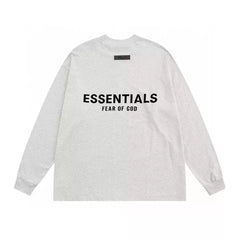 Fear Of God Essentials Front Logo Long Sleeve Tee