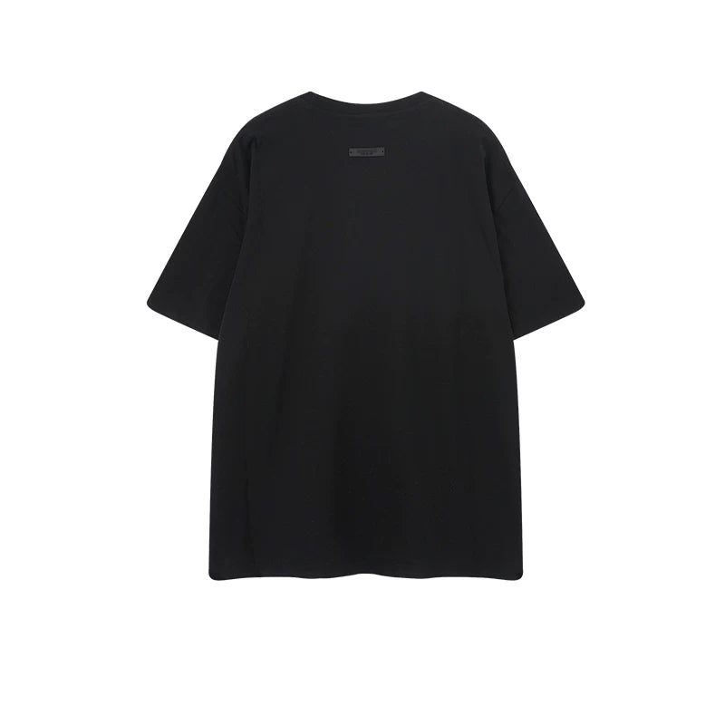 FOG Double Line ESSENTIALS Holiday Series Letter Printed American High Street Loose Men's and Women's Casual Short sleeved T-shirt (3)