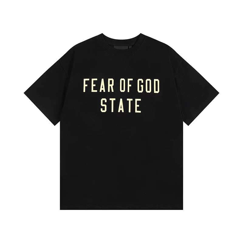 FOG Double Line ESSENTIALS Short Sleeve European and American High Street Loose Summer Couple Round Neck T-shirt Cotton Half Sleeve Men and Women (6)