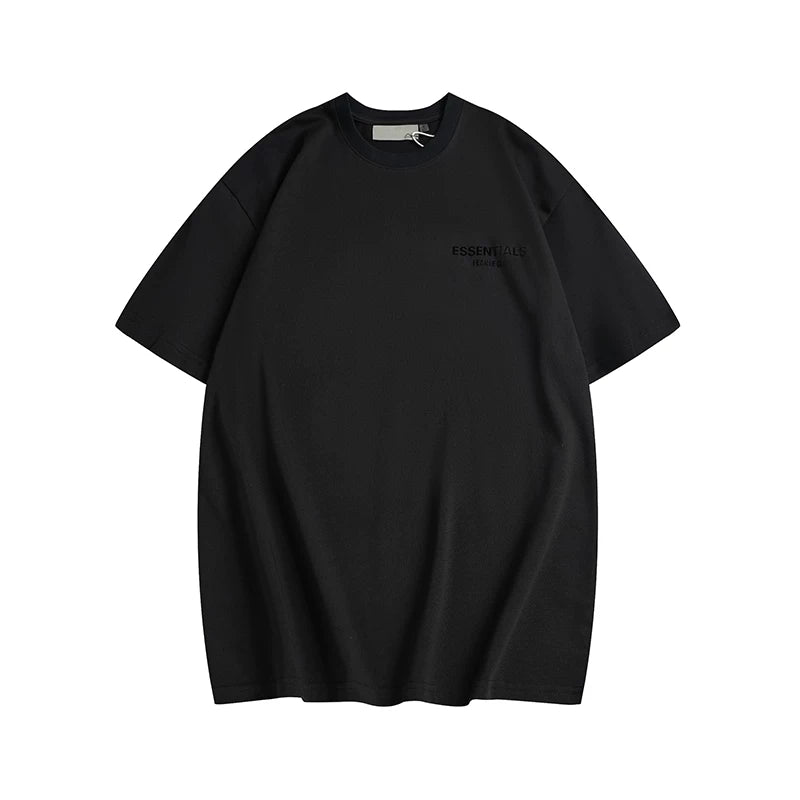 ESSENTIALS Double Line High Street American Loose Couple Trendy Large Size Plush T-shirt Short Sleeve Men's Summer (3)