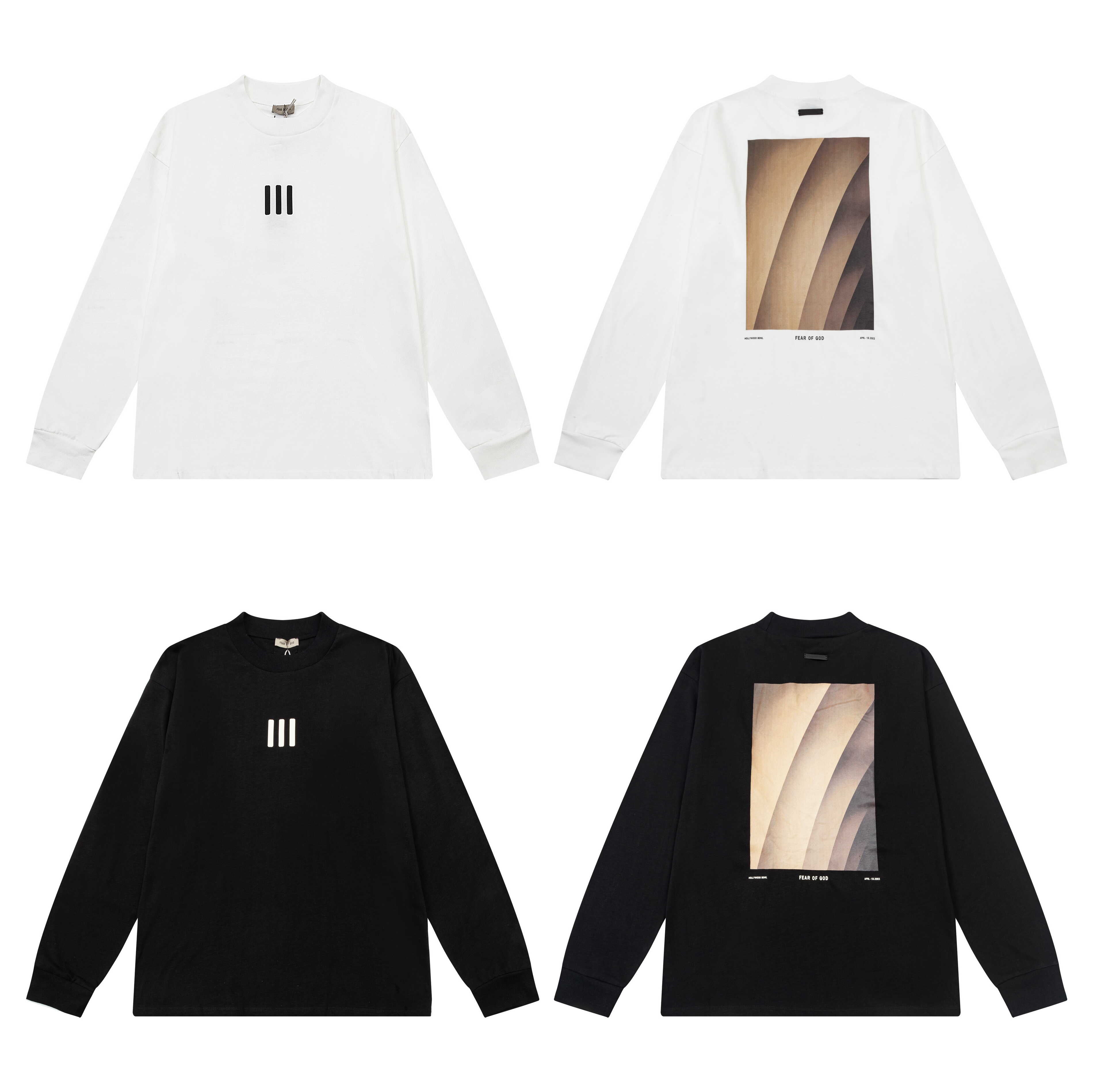 Fear Of God Essentials Front Triple‑Bar Back Artwork Long Sleeve Tee