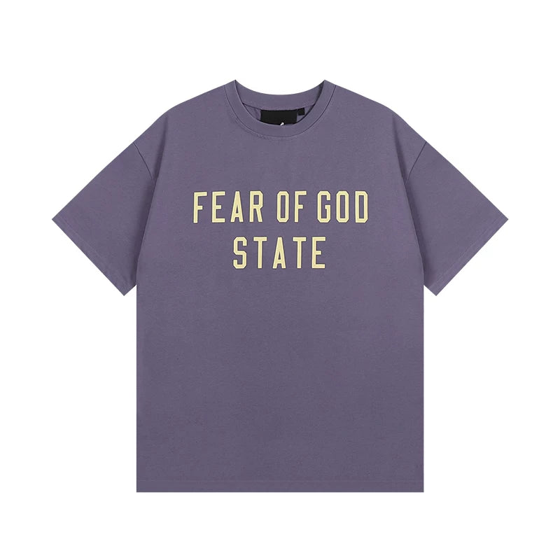 FOG Double Line ESSENTIALS Short Sleeve European and American High Street Loose Summer Couple Round Neck T-shirt Cotton Half Sleeve Men and Women (4)