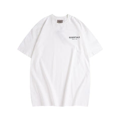 FOG double-line ESSENTIALS short-sleeved small-label letter printing high street loose casual summer half-sleeved men and women T-shirt (1)