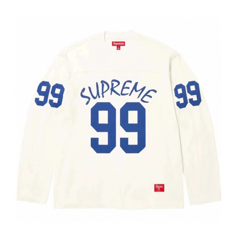 Supreme 99 Back‑Print Football Long‑Sleeve Jersey