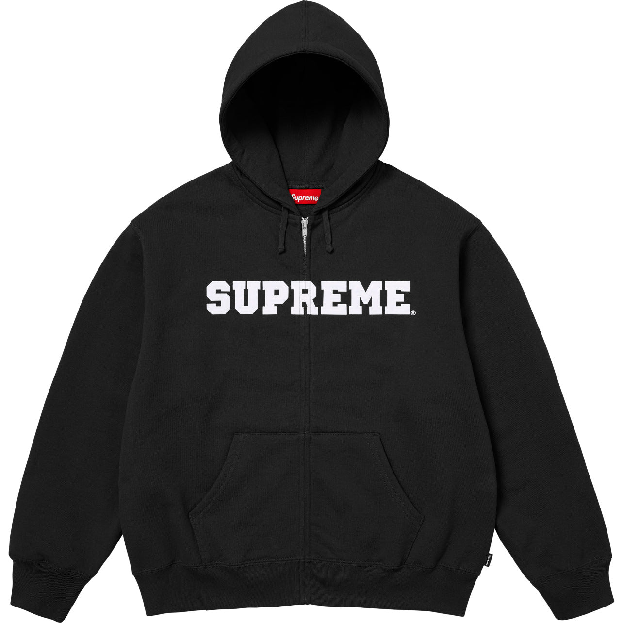 Supreme Bold Chest Logo Zip‑Up Hoodie