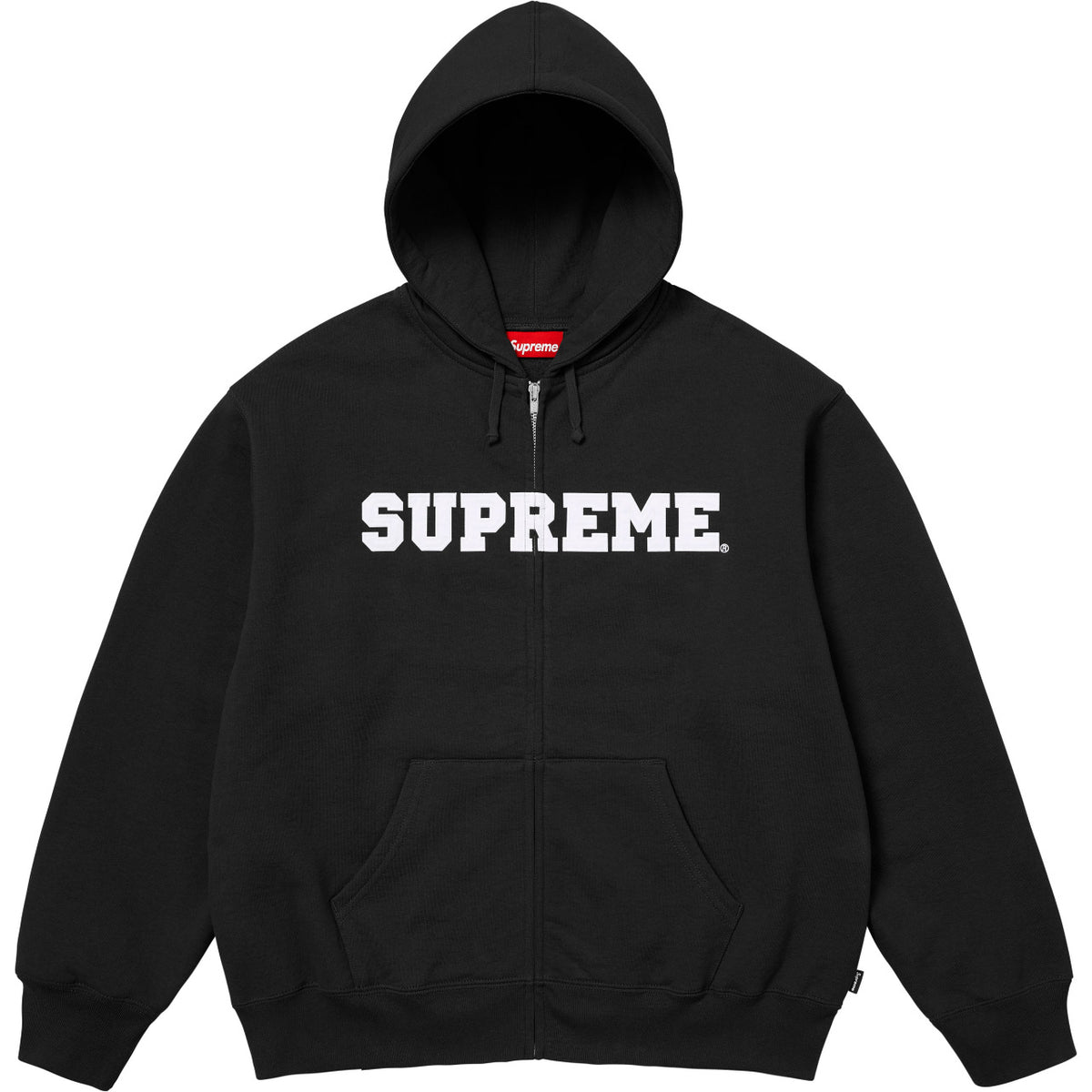 Supreme Bold Chest Logo Zip‑Up Hoodie