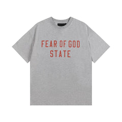 FOG Double Line ESSENTIALS Short Sleeve European and American High Street Loose Summer Couple Round Neck T-shirt Cotton Half Sleeve Men and Women (2)