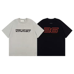 Essentials new high street trendy brand T-shirt for women, American style FOG casual pure cotton short sleeved couple top for men, cross-border