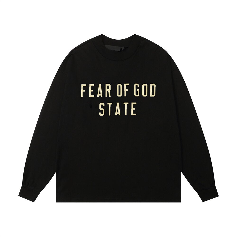 Fear Of God Essentials Fear Of God State Front Print Long Sleeve Tee