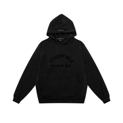 Fear of God Essentials Arch Logo Hoodie Jet Black