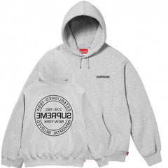 Supreme Grey New York Circular Seal Hoodie