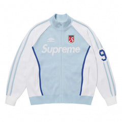 Supreme Umbro Light Blue Soccer Knit Track Jacket
