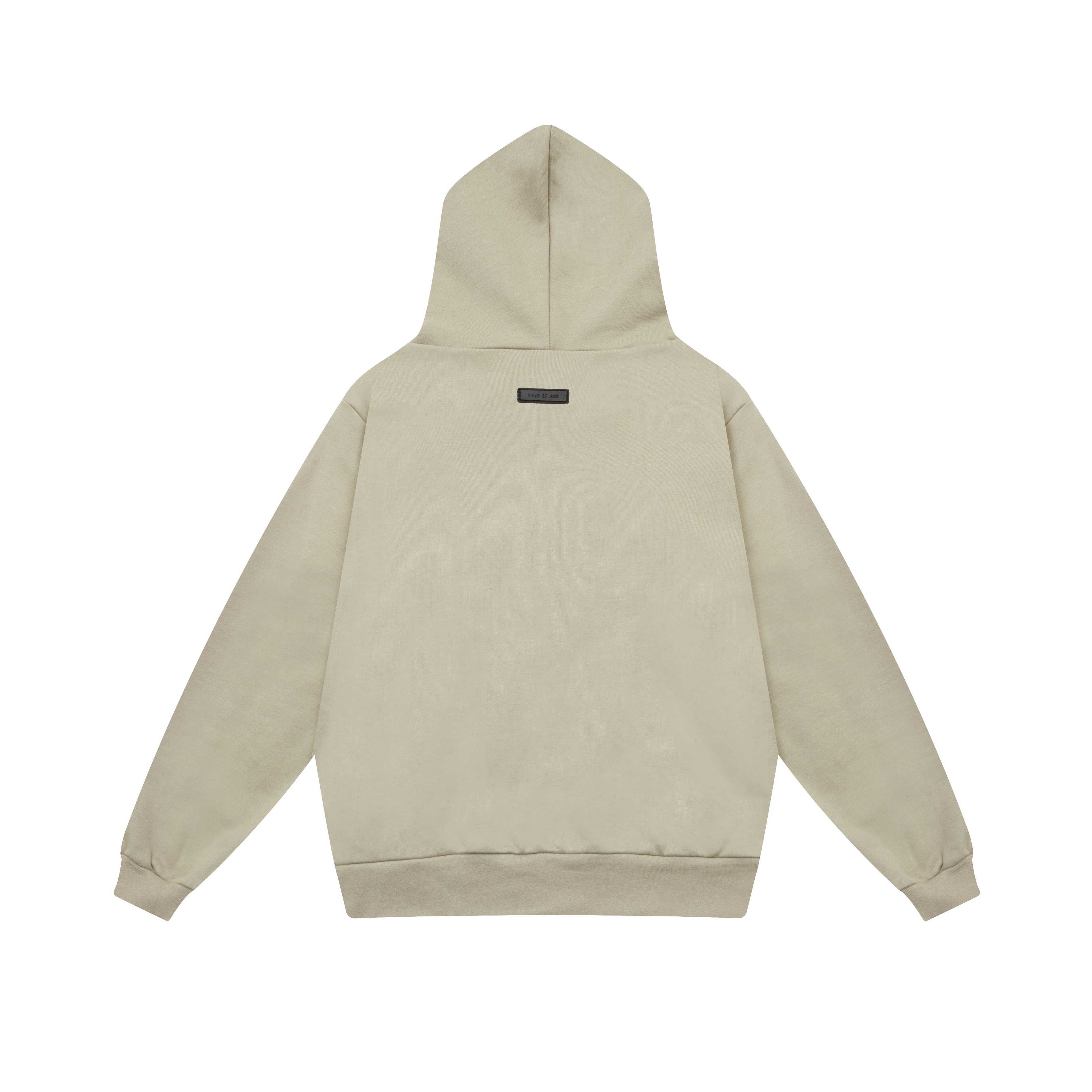Fear of God Essentials Square Patch Contrast Hood Trim Hoodie Beige