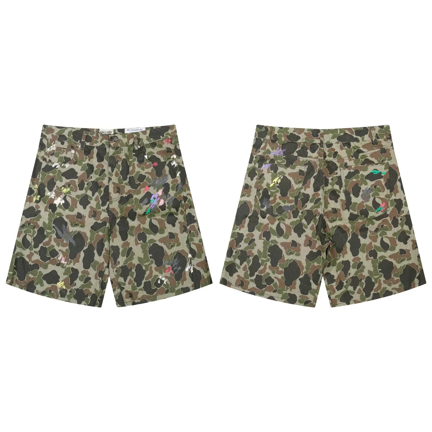 GALLERY DEPT CAMO PAINT SPLATTER CARGO SHORTS