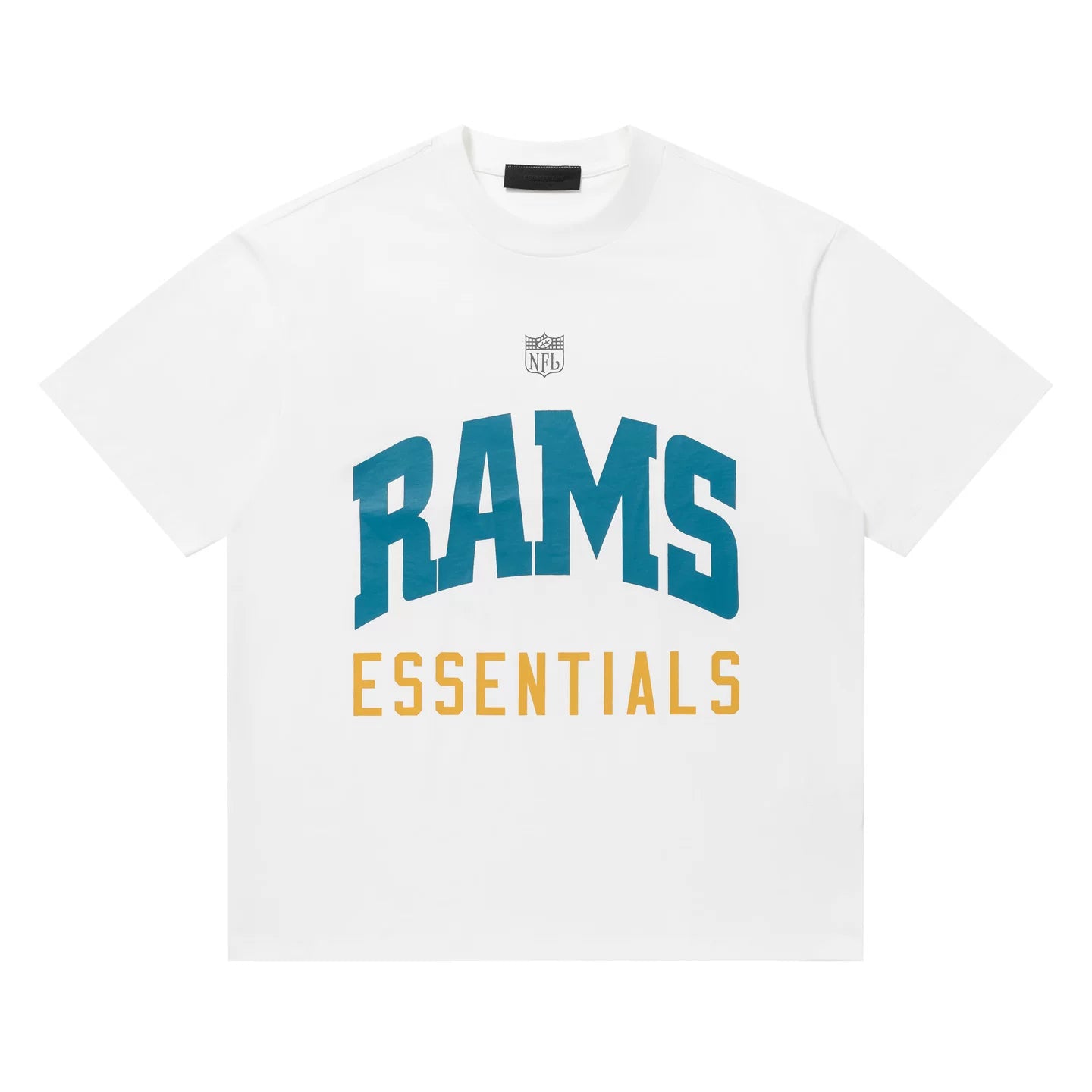 Fear of God Essentials x NFL RAMS Arch Letter Loose Crew Neck Short Sleeve T-Shirt