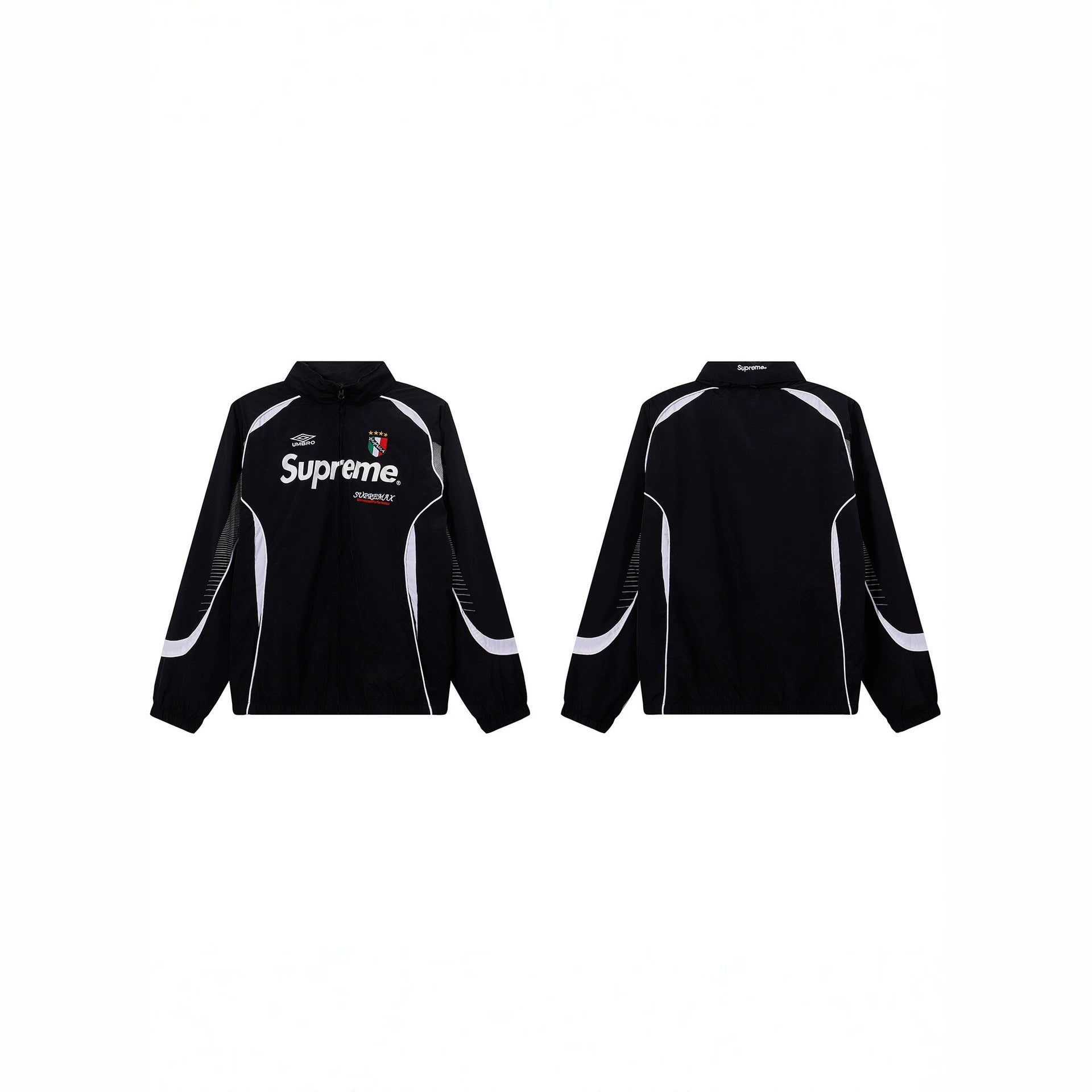 Cross border SUPREME collaboration Ducati racing jacket with zipper and cardigan, jacket with leg binding and casual pants set for men (1)