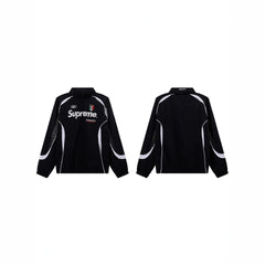 Cross border SUPREME collaboration Ducati racing jacket with zipper and cardigan, jacket with leg binding and casual pants set for men (1)