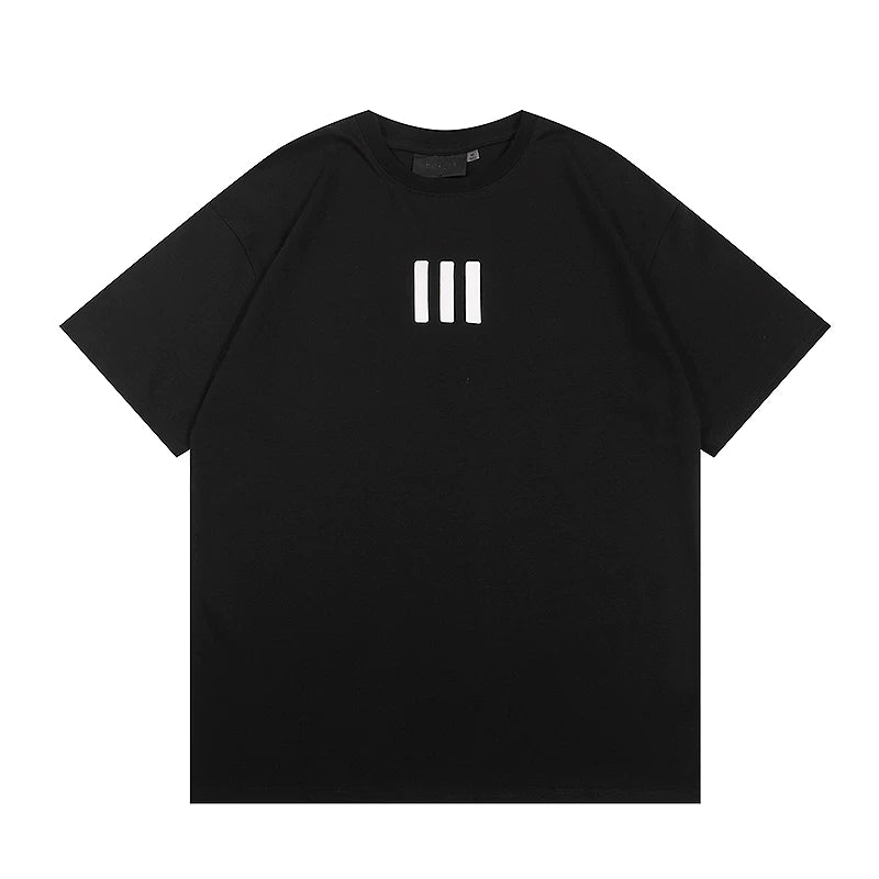 FOG Three Bar Essentials Short Sleeve Men's Trendy Simple American Summer Loose Half Sleeve Top T-shirt Women (3)