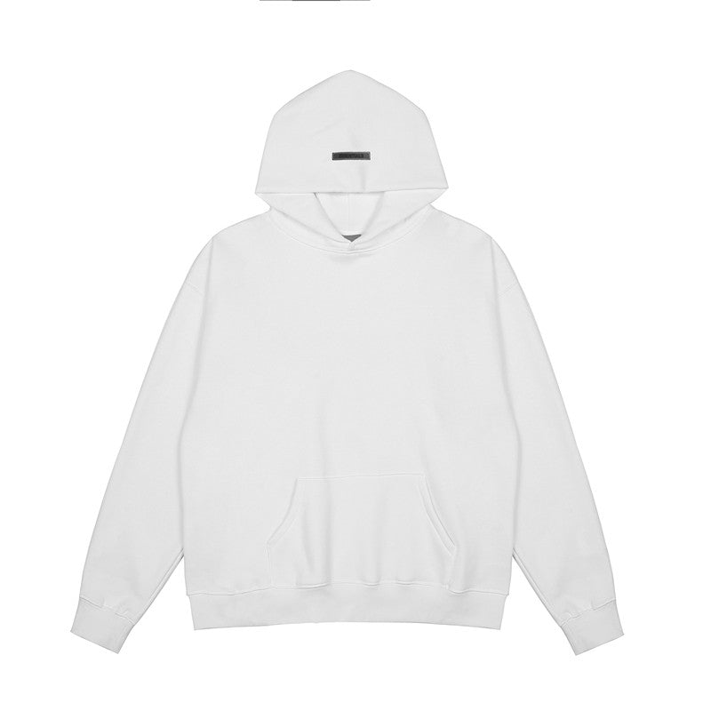 Fear Of God Essentials Solid White Plain Pullover Hoodie