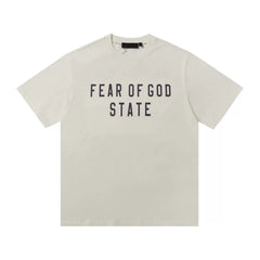 FOG ESSENTIALS Double Line Sports and Leisure Set, Advanced Loose Round Neck Short sleeved T-shirt, Pure Cotton Shorts, Trendy (7)